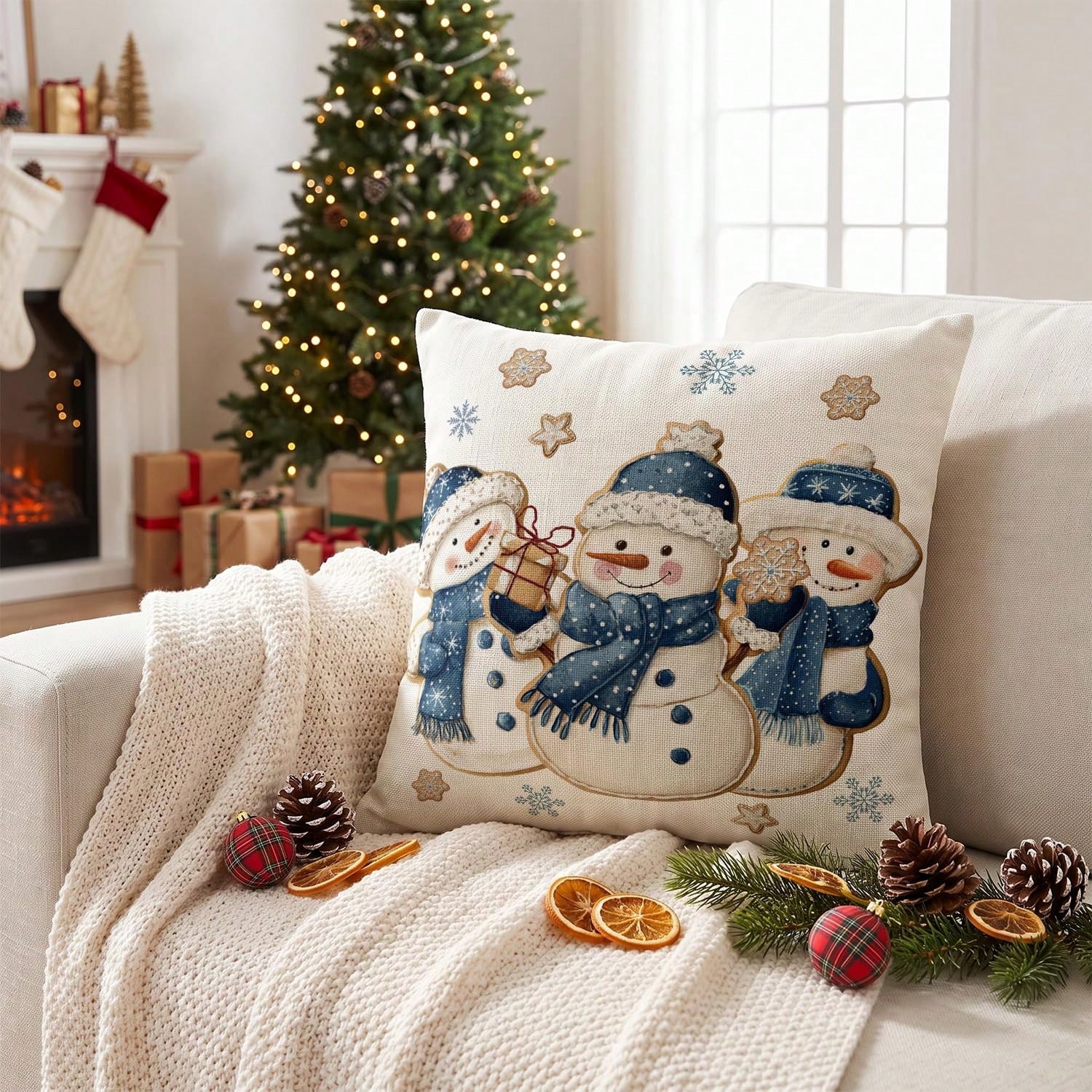 1pc Winter Snowman Snowflake 1 - Pillow Insert 18X18 recension och pris