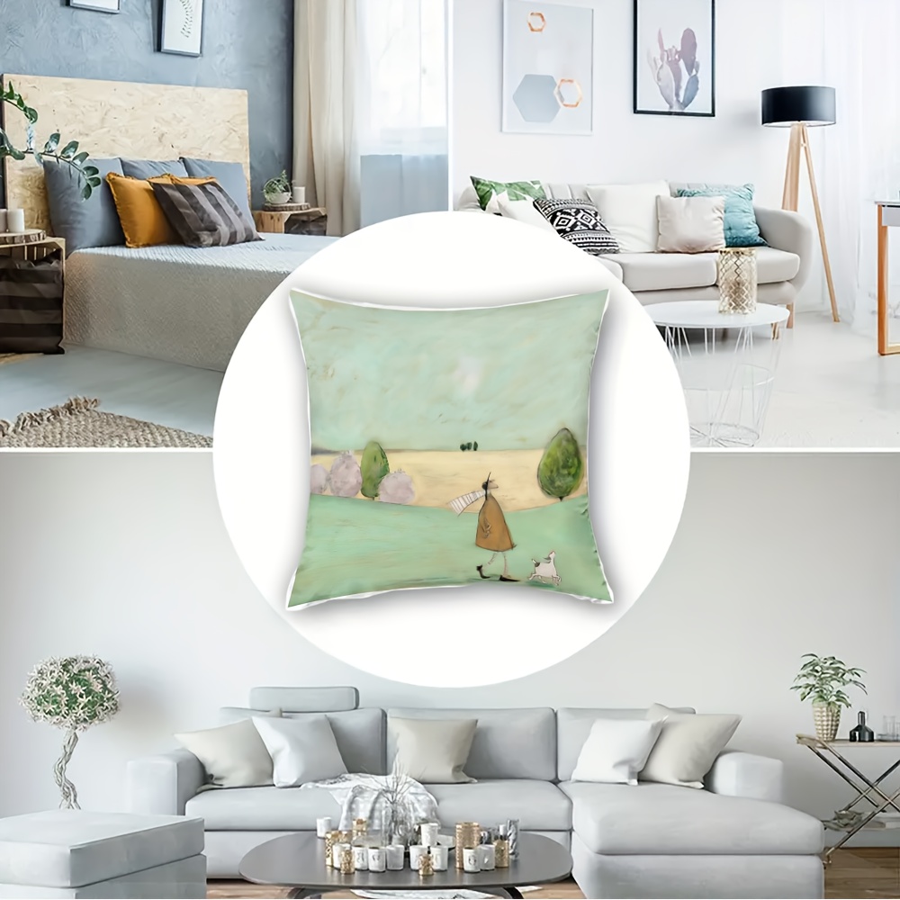 1pc Fashion Cartoon Printed Pi - Pillow Insert 18X18 recension och pris
