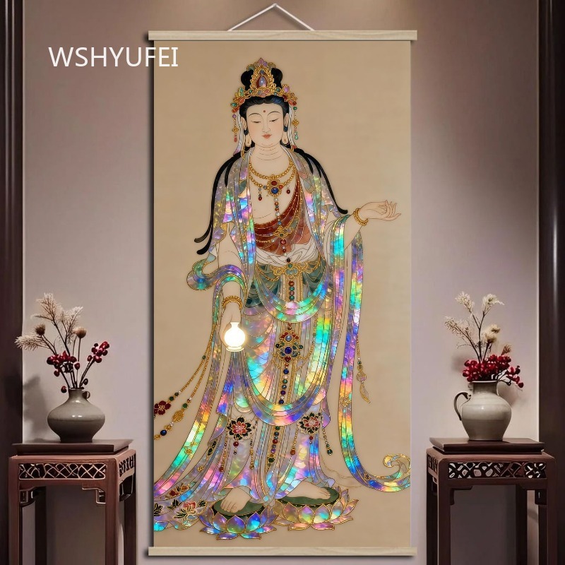 Chinese Style Buddhist Guanyin - Home Textiles & Decorations recension och pris