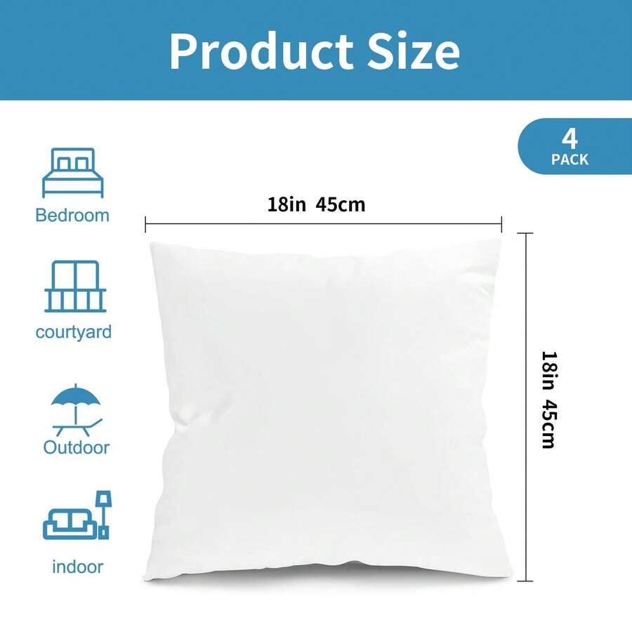 4 Pack Weather Outdoor Pillow  - Pillow Insert 18X18 recension och pris