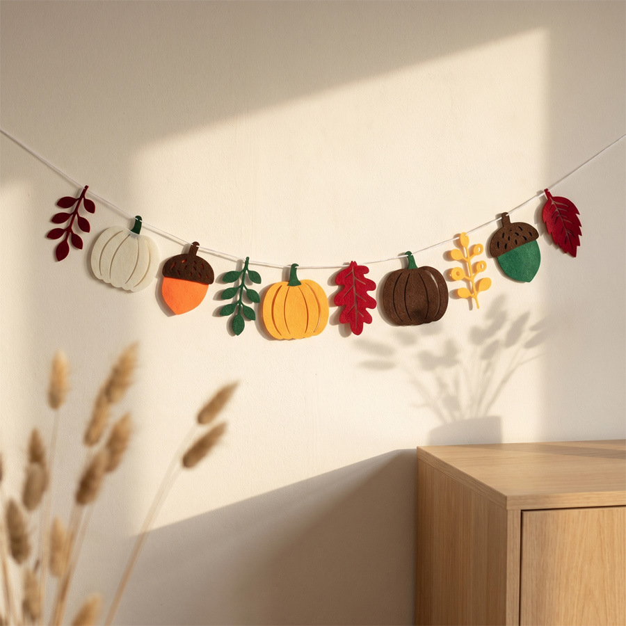 Autumn Pumpkin Leaves Flag Har - Home Textiles & Decorations recension och pris