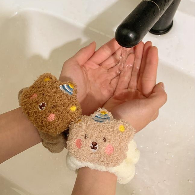 1Pair Cartoon Bear Face Wash H - Home Textiles Face Towel recension och pris