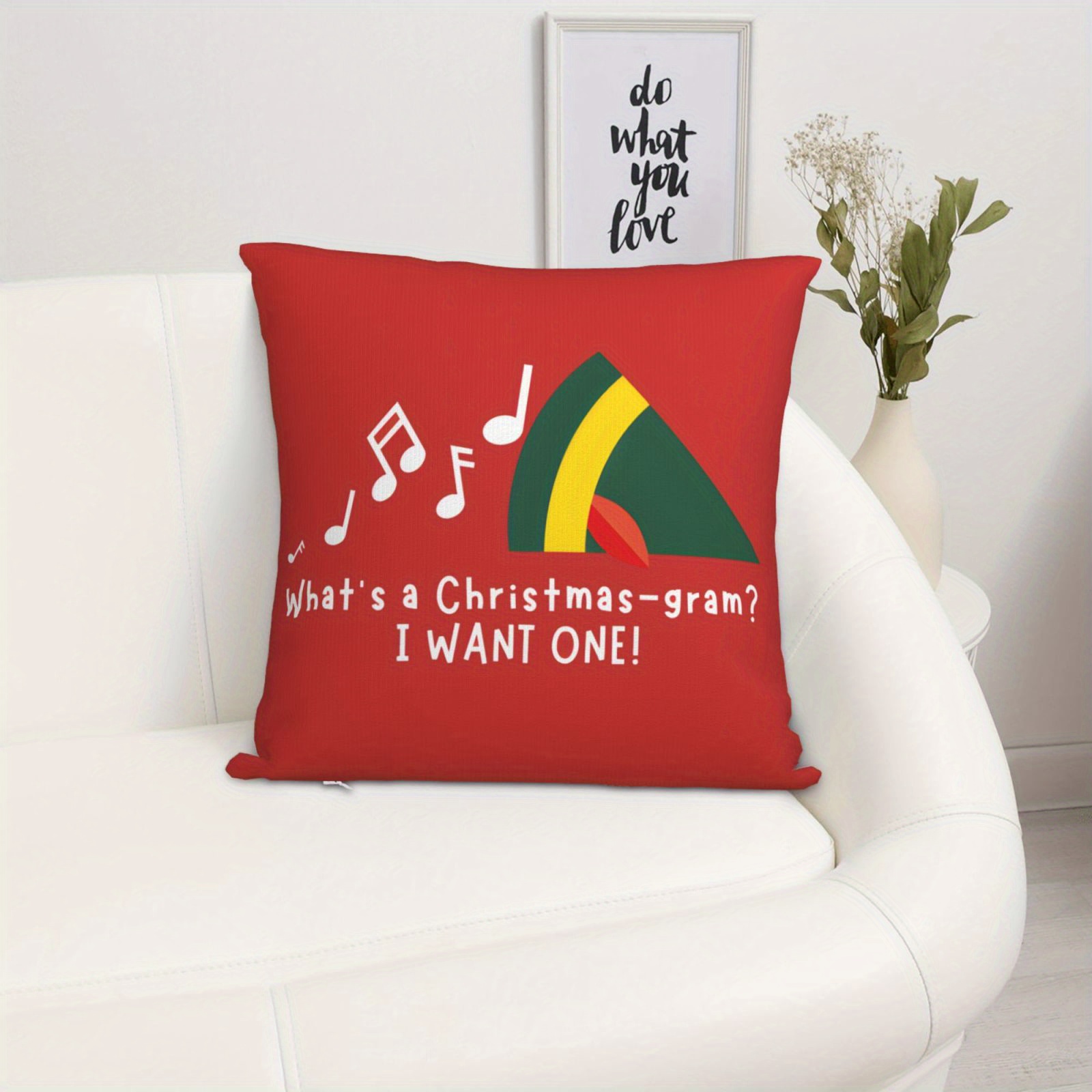 1pc Christmas Pillow Cover - B - Pillow Insert 18X18 recension och pris