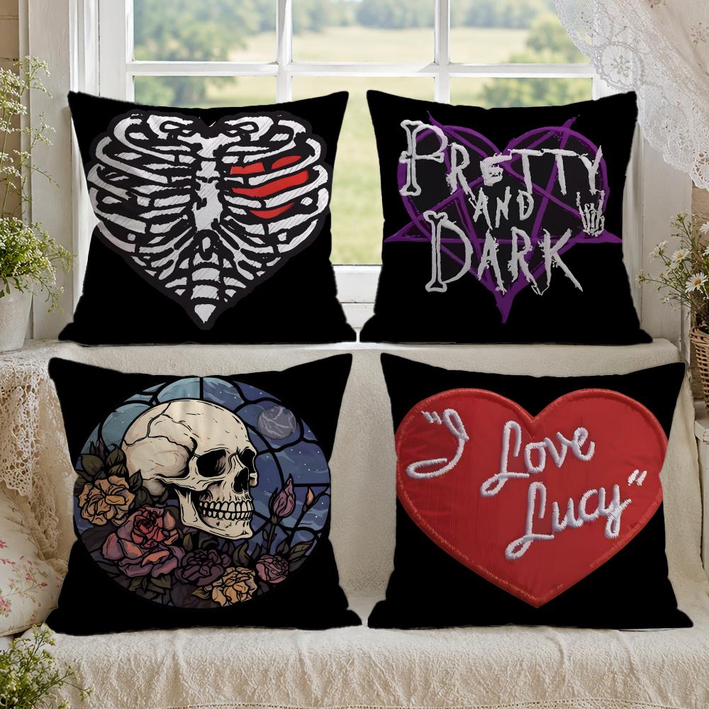 Anime Skull heart print Pillow - Home Textiles Premium recension och pris